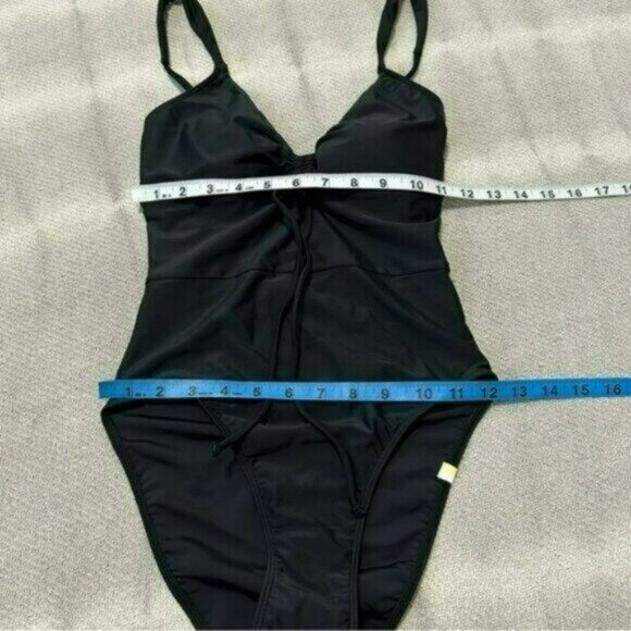 NEW Summersalt Cinched One Piece Swim Bathing Suit Black Size 2 NWOT - Picture 4 of 11